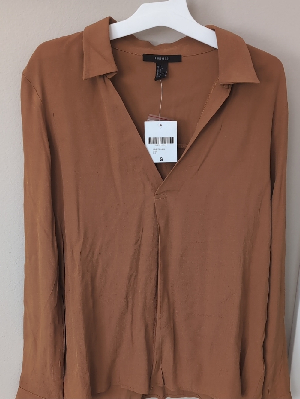 Forever 21 Mustard Long-Sleeve Shirt NWT